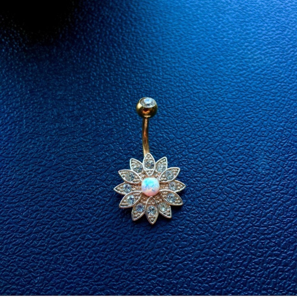 Opal Belly Button Ring
